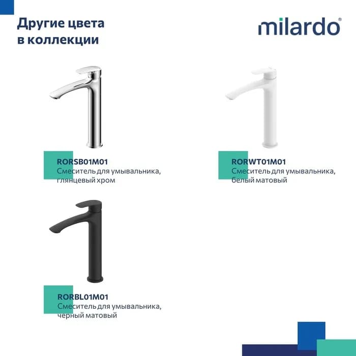Смеситель для накладного умывальника RORGM01M01 — фото 7