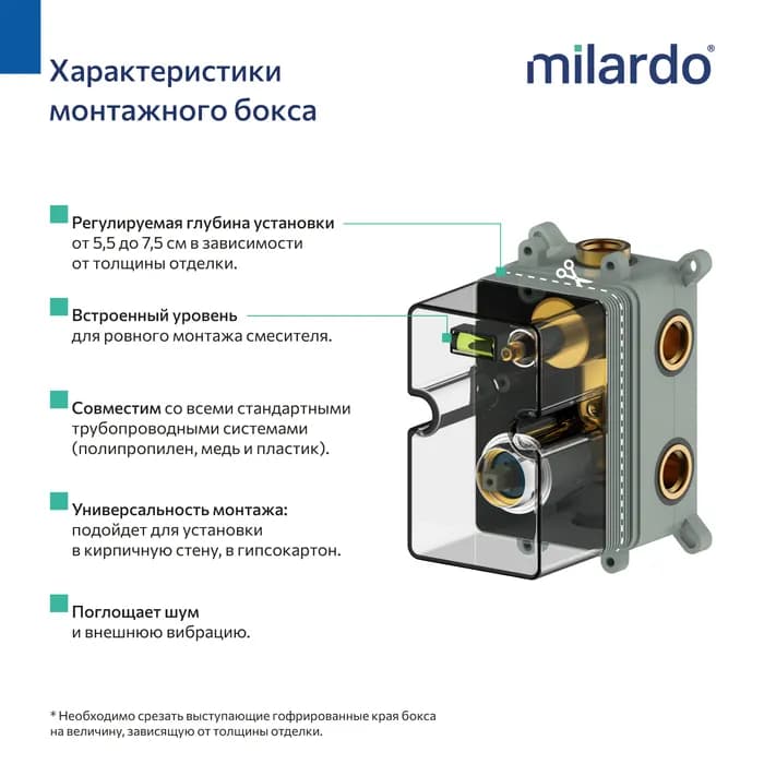 Смеситель скрытого монтажа с двумя выходами DALBL00M67 — фото 3