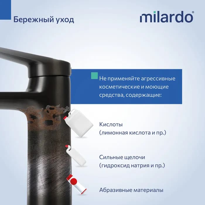 Смеситель для накладного умывальника LEAGM01M01 — фото 10