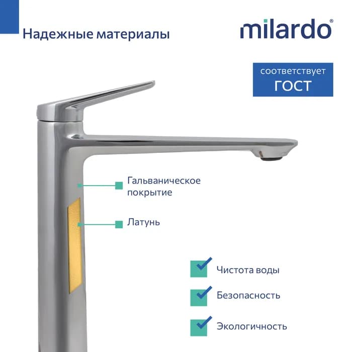Смеситель для накладного умывальника LEASB01M01 — фото 4
